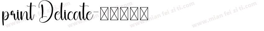 print Delicate字体转换